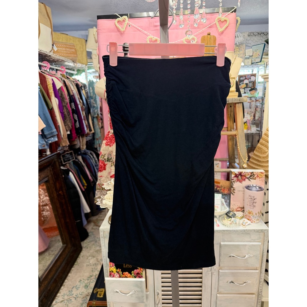 NWT LPC ( La Peony Clothing) Bamboo Cotton Strapless Top Navy XS Minimalist